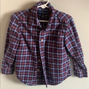 Polo bottom up plaid shirt